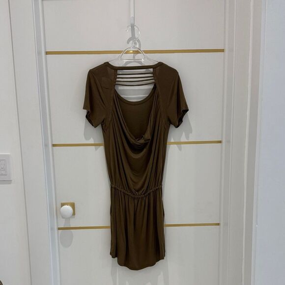 Chaser Brown Short Sleeve Midi Dress - Picture 4 of 10